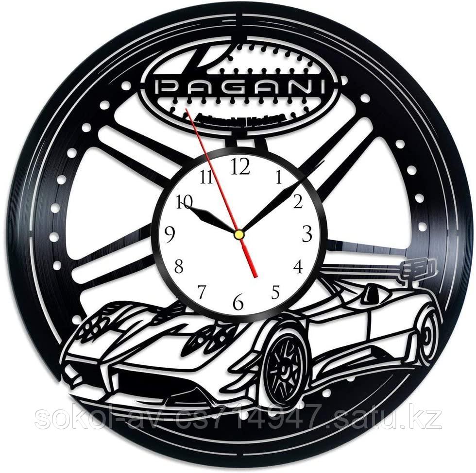 Настенные часы из пластинки авто Pagani Пагани, подарок фанатам, любителям, 0086