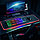 Коврик для для мышки клавиатуры и компьютеров игровой с RGB подсветкой 80х31 см Rasure черный, фото 8
