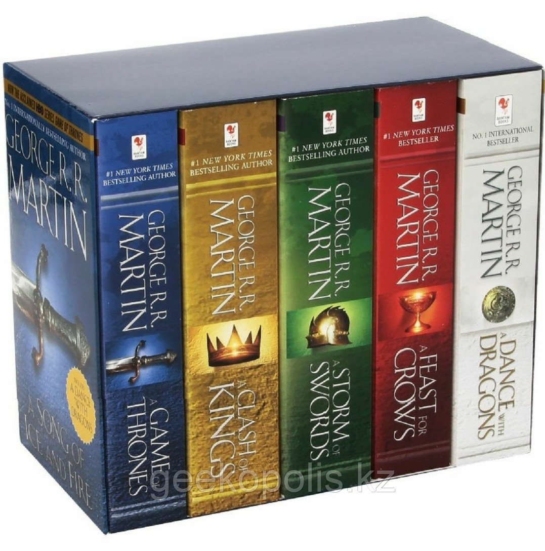 Game of Thrones 5-copy boxed set, Комплект из пяти книг "Игра Престолов" на английском языке, Джордж Мартин