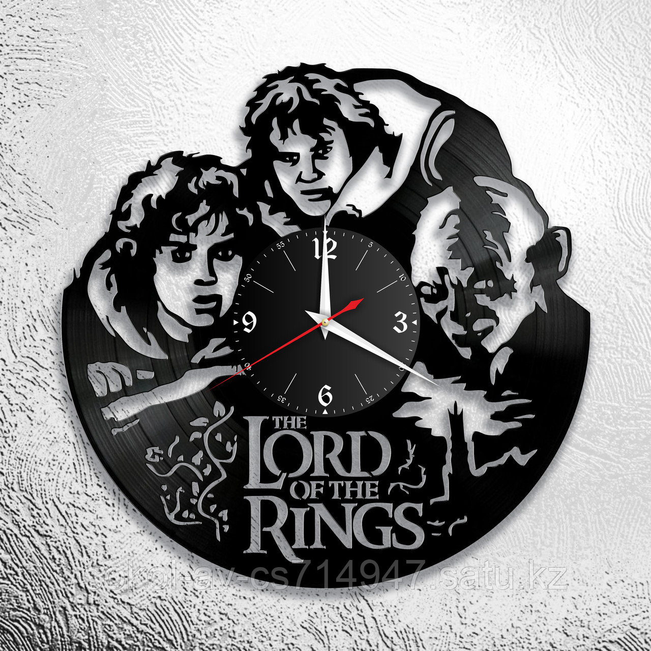 Настенные часы из пластинки Властелин Колец The Lord of the Rings, подарок фанатам, 0041