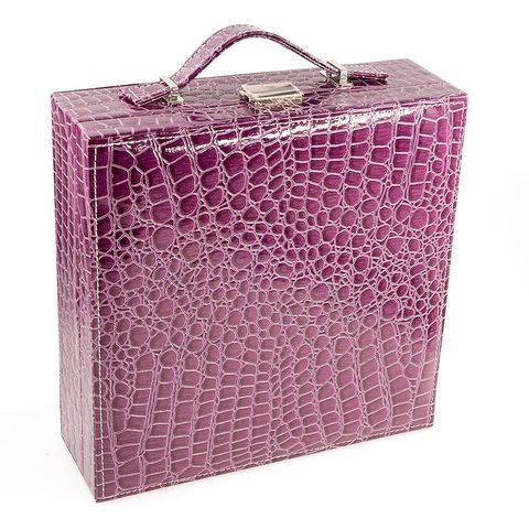 Кейс-шкатулка для ювелирных украшений «Драгоценный чемоданчик» с зеркалом и замочком (Фиолетовый) - фото 10 - id-p62008298