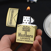 Подарочный набор 4-в-1 с бензиновой зажигалкой LIGHTER CLASSIC (Серебряный / Marlboro), фото 2