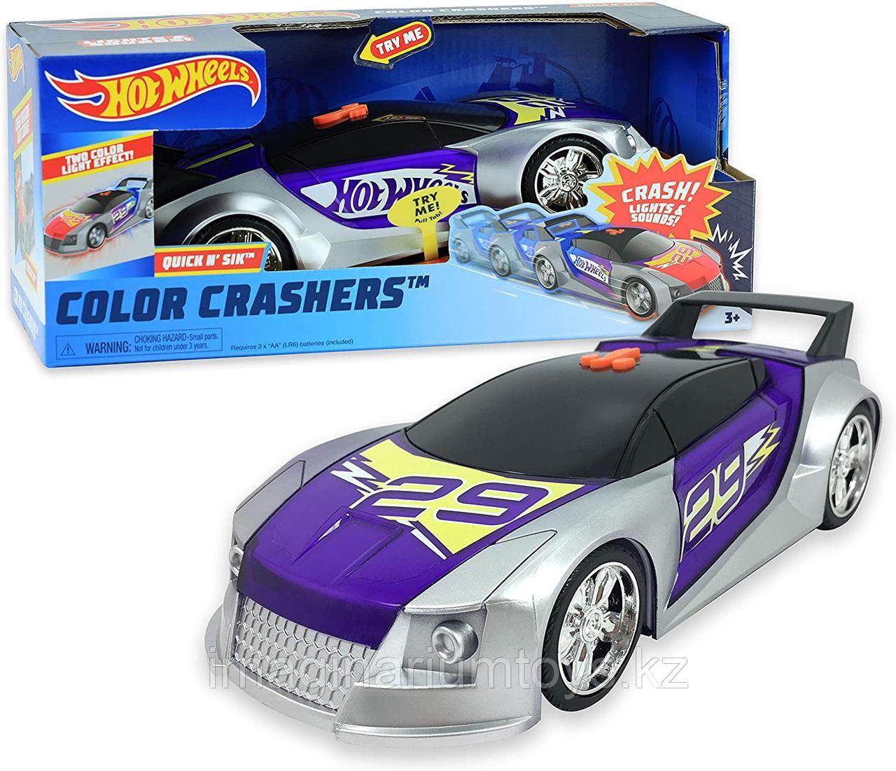 Машинка Hot Wheels меняющая цвет Color Crashers Quick N’ Sik 22 см, фото 1