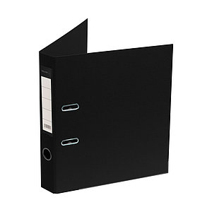 Папка–регистратор Deluxe с арочным механизмом, Office 2-BK19 (2" BLACK), А4, 50 мм, чёрный