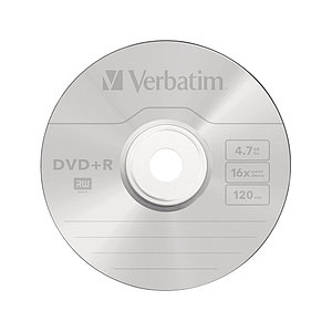Диск DVD+R Verbatim (43550) 4.7GB 50штук Незаписанный