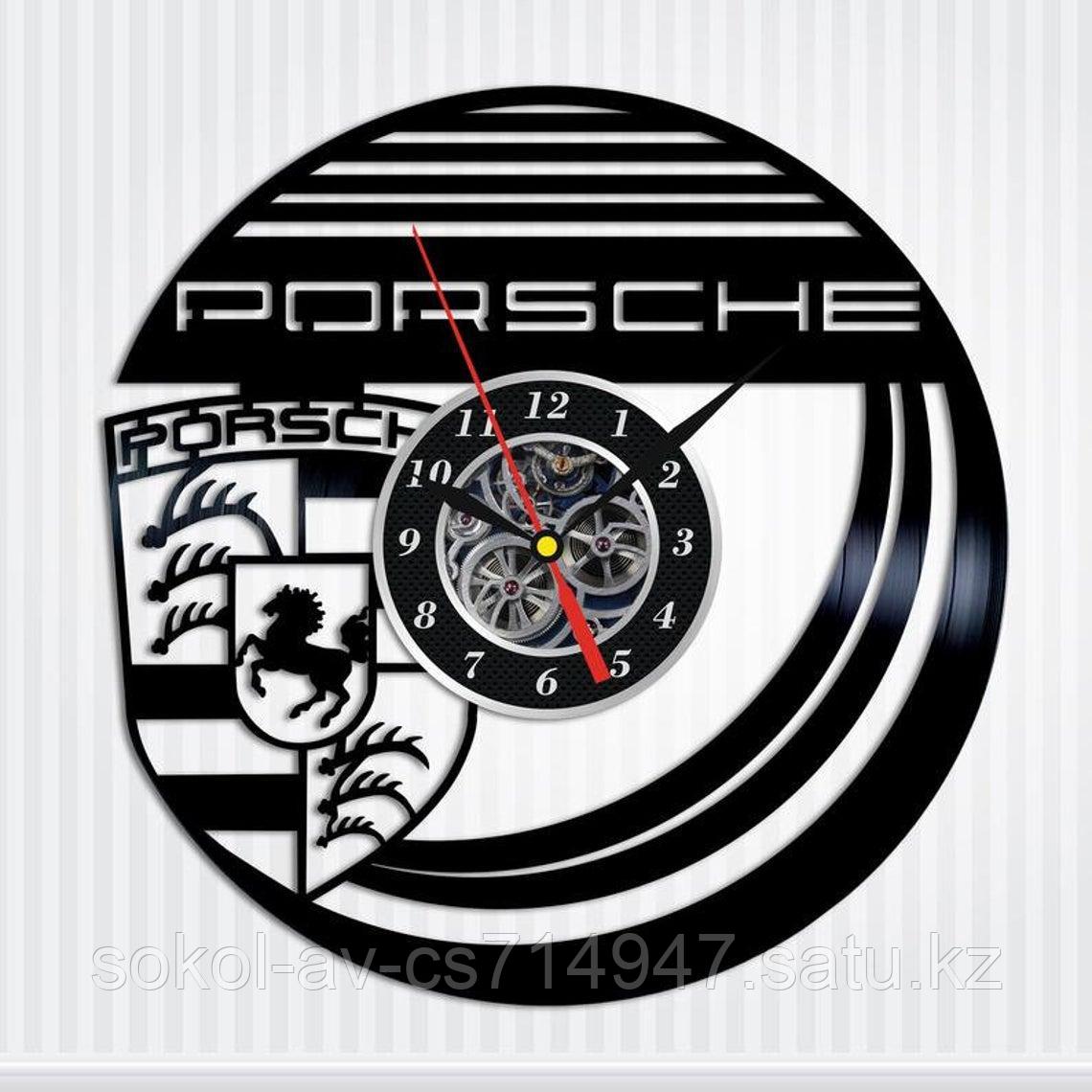 Настенные часы пластинки Porsche Порше, подарок владельцу, фанатам, любителям, 0063