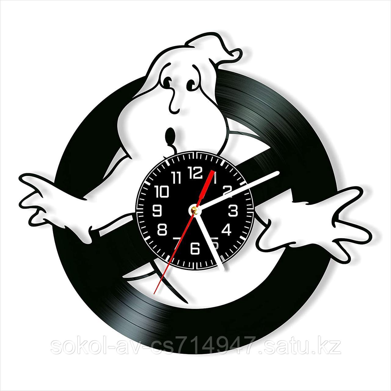 Часы из пластинки, Охотники за привидениями Ghostbusters, подарок фанатам, любителям, 0376