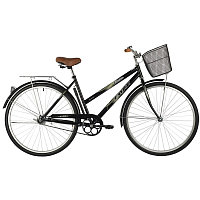 Велосипед FOXX 28" FIESTA черный, сталь, размер 20" + передняя корзина