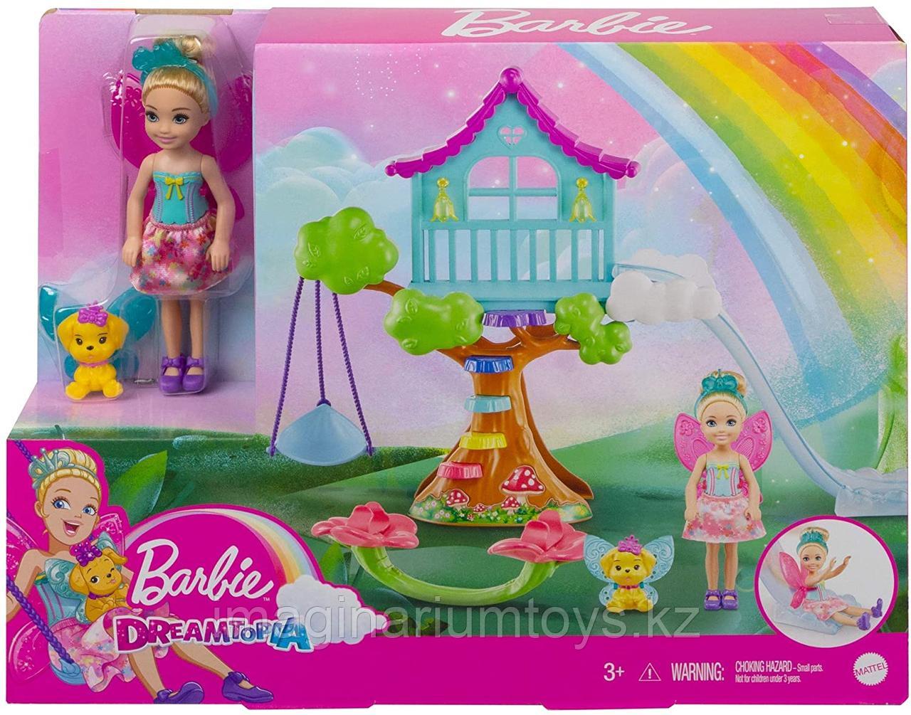 Barbie игровой набор Домик с качелями Челси фея