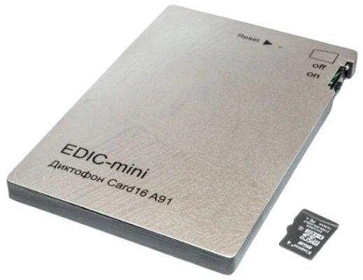 Цифровой мини-диктофон Edic-mini Card16 A91