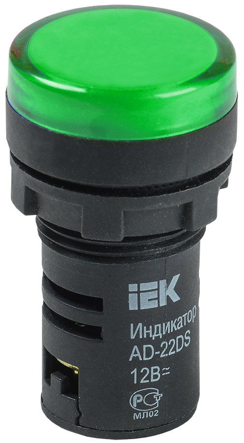 Лампа AD22DS(LED)матрица d22мм зеленый 24В AC/DC ИЭК
