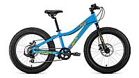 Велосипед BIZON MICRO 20  (20" 7ск рост 11'') голубой/оранжевый
