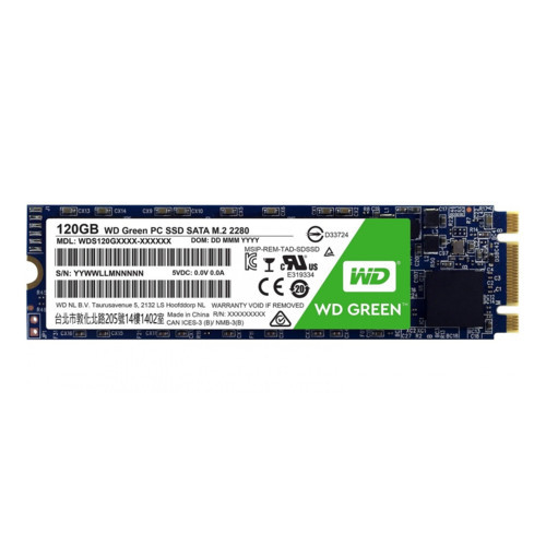 Твердотельный накопитель 120GB SSD WD WDS120G2G0B Серия GREEN
