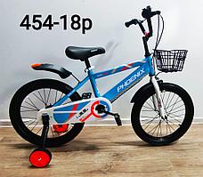 Велосипед Phoenix голубой оригинал детский с холостым ходом 18 размер