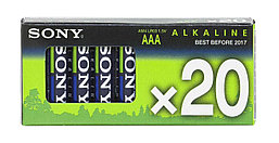 Батарейка пальчиковая Sony AM4M20XA LR3 AAA, 20 шт