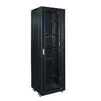 Шкаф серверный напольный LATITUDA 22U, 600*1000*1075мм, цвет черный, передняя дверь стеклянная