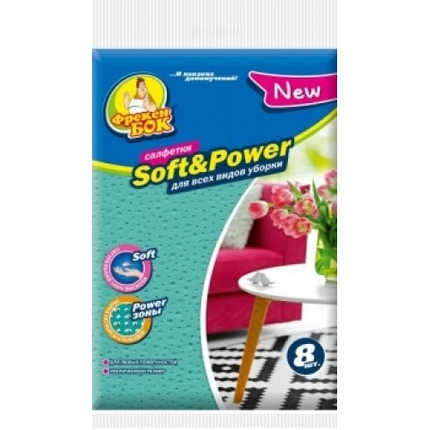 Салфетки универсальные Фрекен Бок Soft & Power, вискоза, 8 шт., фото 2