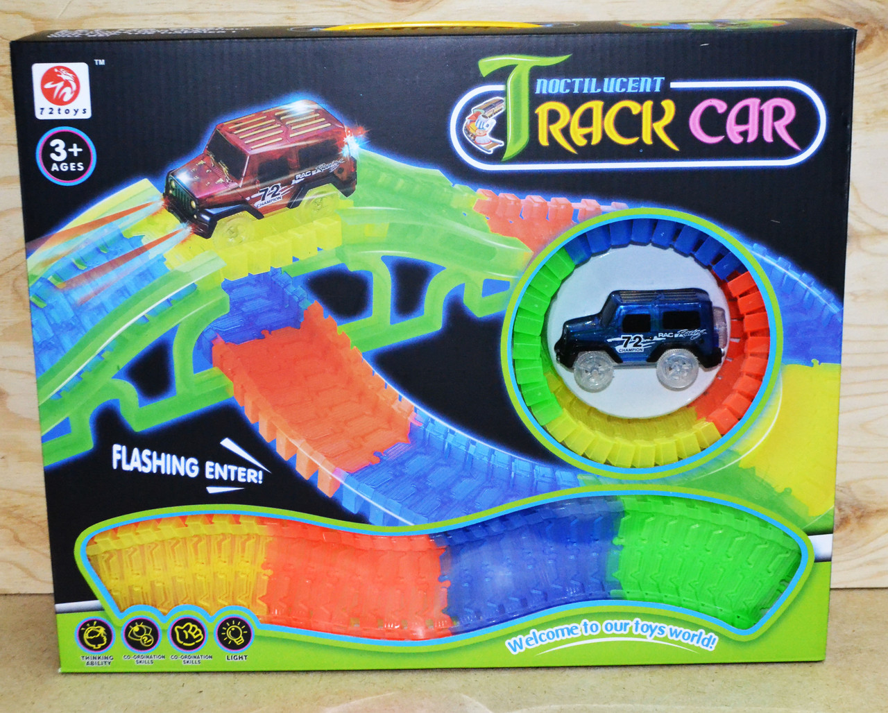 Немного помятая!!! 7204 Меджик Трек Magic Track Track Car 150 дет 1 машинка 40*33см