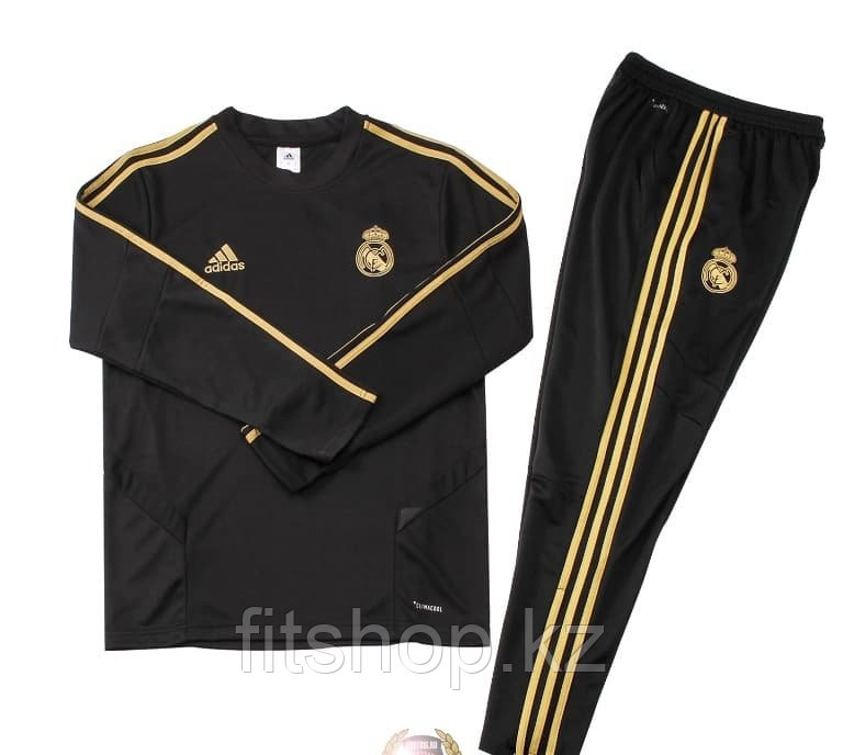 Тренировочный спортивный костюм Реал Мадрид черный ,подростковый 26 размер