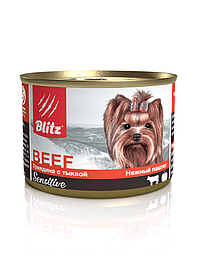 Влажный корм для собак мелких пород всех возрастов Blitz Beef & Pumpkinc говядина с тыквой
