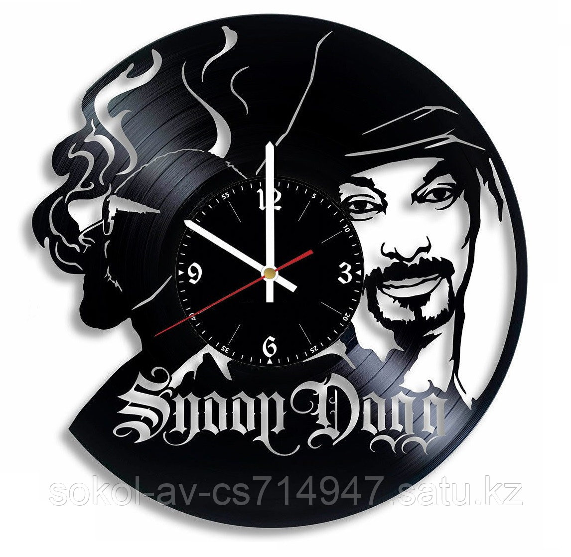Настенные часы из пластинки, Snoop Dogg снуп дог, подарок фанатам, любителям, 1279