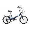 Велосипед NOVATRACK 20" складной, FS30, синий, 6скор. Shimano TY-21,тормоз 2руч,сиден #137228