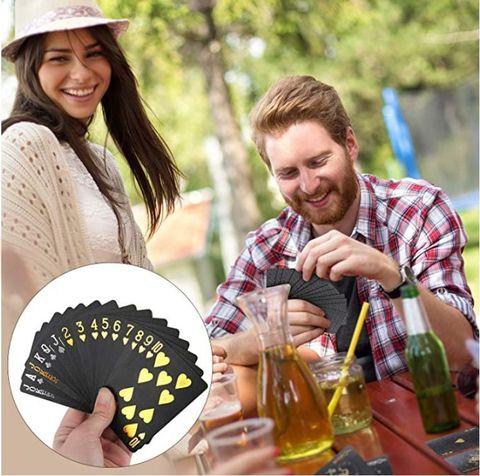 Колода черных игральных карт ПокерФест Black Diamond из пластика - фото 3 - id-p89602496