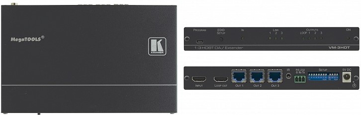 KRAMER VM-3HDT Высококачественный усилитель-распределитель сигналов HDMI - фото 1 - id-p89604673