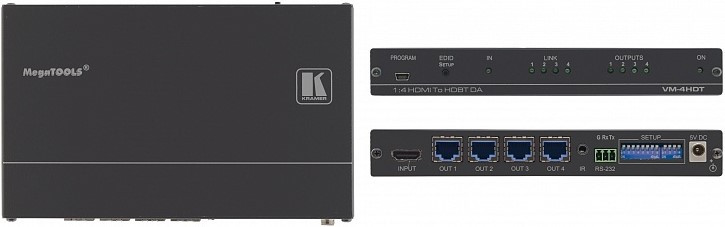 KRAMER VM-4HDT Высококачественный усилитель-распределитель сигналов HDMI - фото 1 - id-p89604674