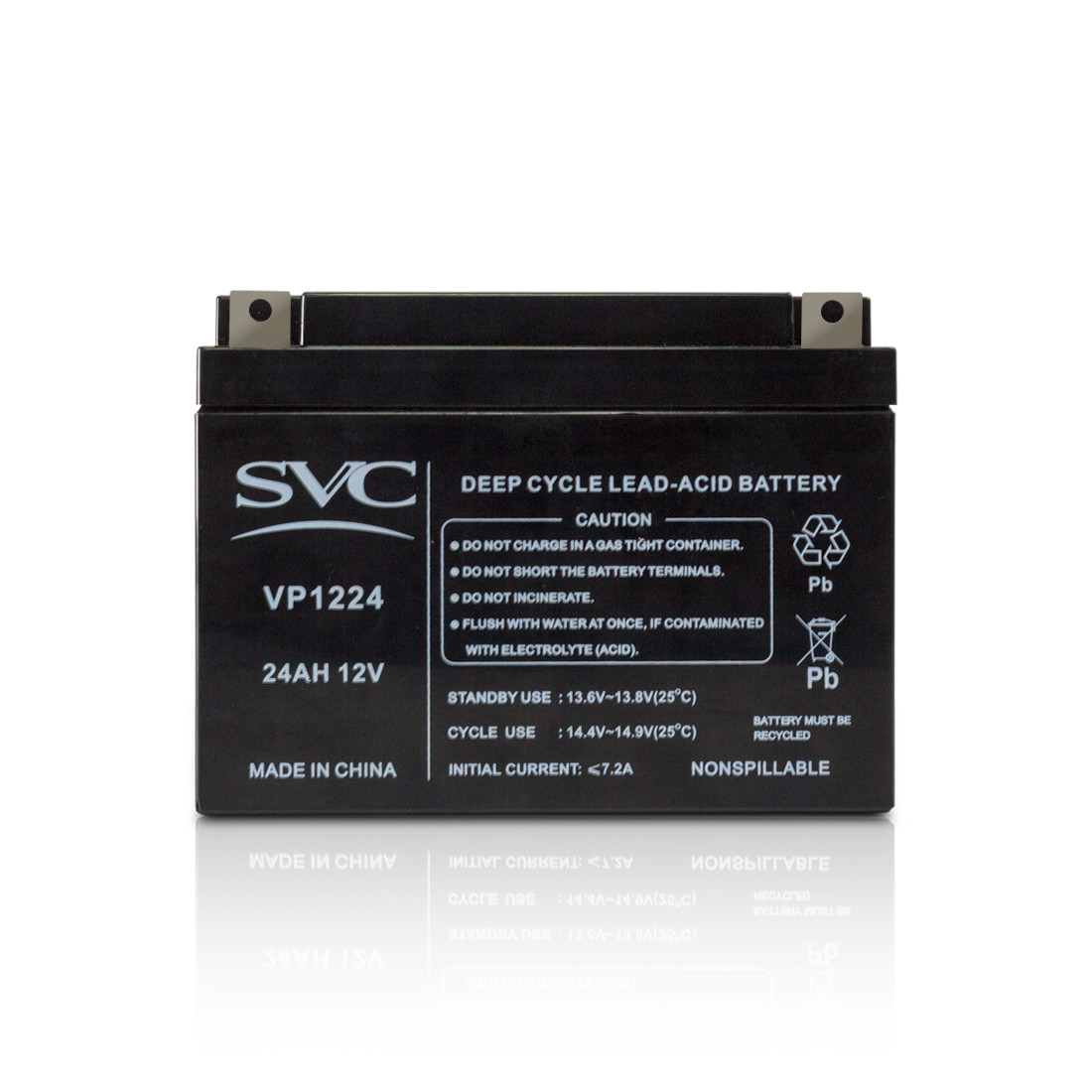 Аккумуляторная батарея SVC VP1224 12В 24 Ач (165*125*175)