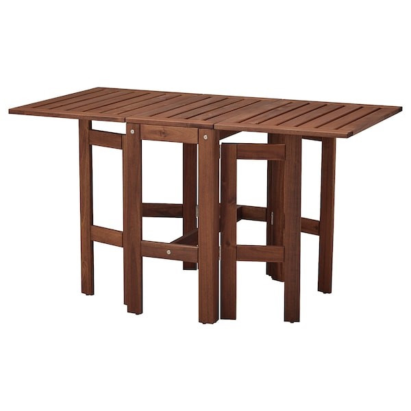 Стол складной садовый ЭПЛАРО коричневая морилка 34/83/131x70 см ИКЕА, IKEA