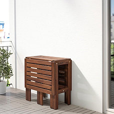 Стол складной садовый ЭПЛАРО коричневая морилка 34/83/131x70 см ИКЕА, IKEA, фото 2