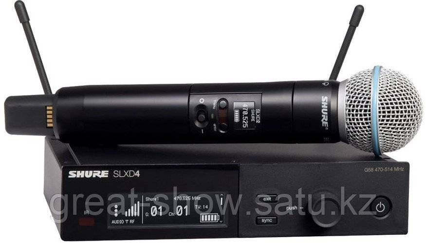Аренда цифровых радиомикрофонов Shure SLXD24-B58A. Цена договорная.