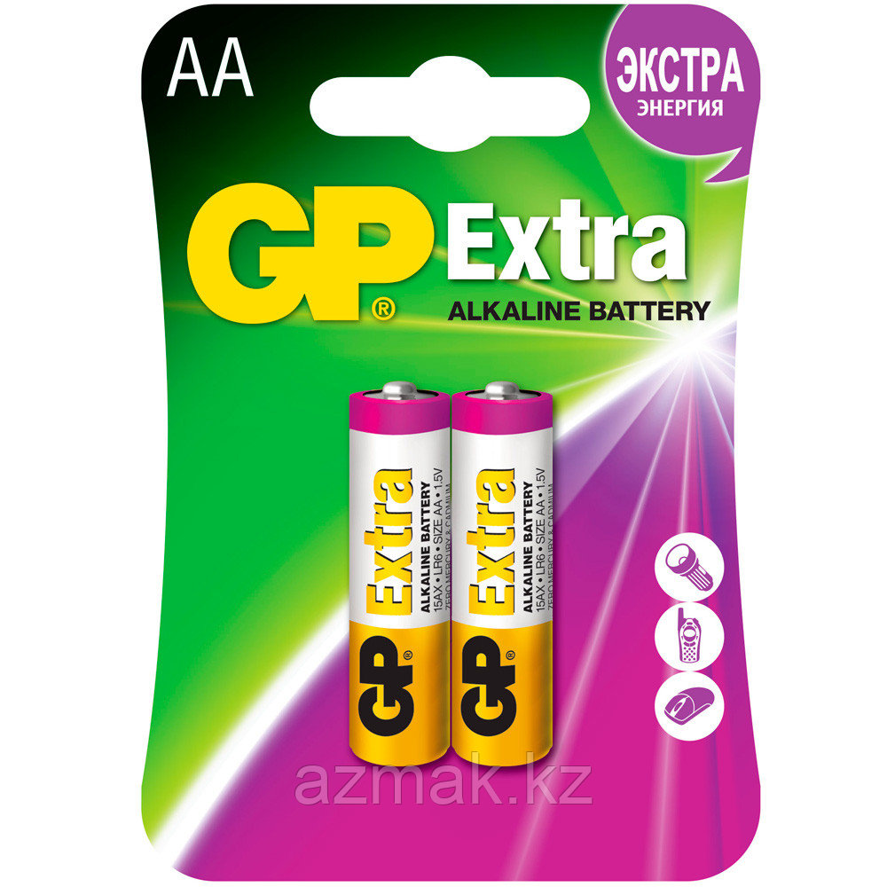 Батарейки GP EXTRA Alkaline (АА), 2 шт. - фото 1 - id-p83454475