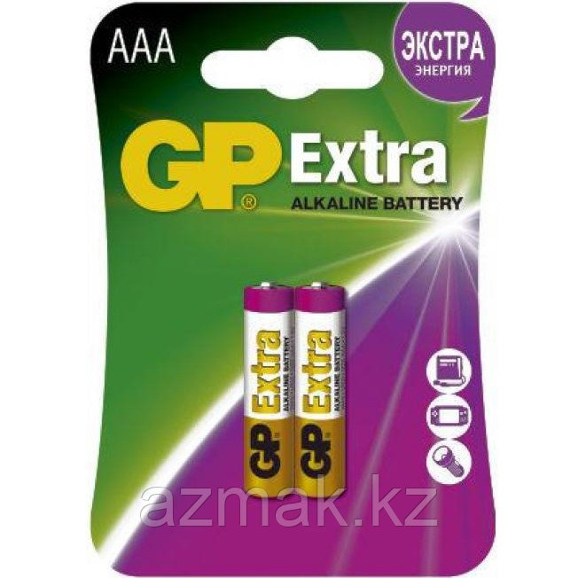 Батарейки GP EXTRA Alkaline (АAА), 2 шт. - фото 1 - id-p80631356