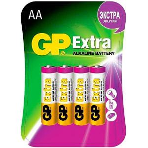 Батарейки GP EXTRA Alkaline (АА), 4 шт.