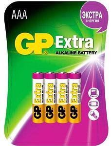 Батарейки GP EXTRA Alkaline (АAА), 4 шт.