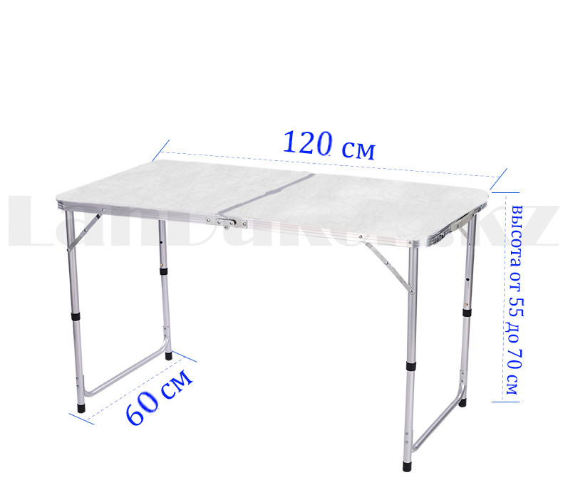 Раскладной стол и стулья для пикника в чемодане Folding Table "120* 60* 70 см" (туристический столик) светлый - фото 2 - id-p32768839