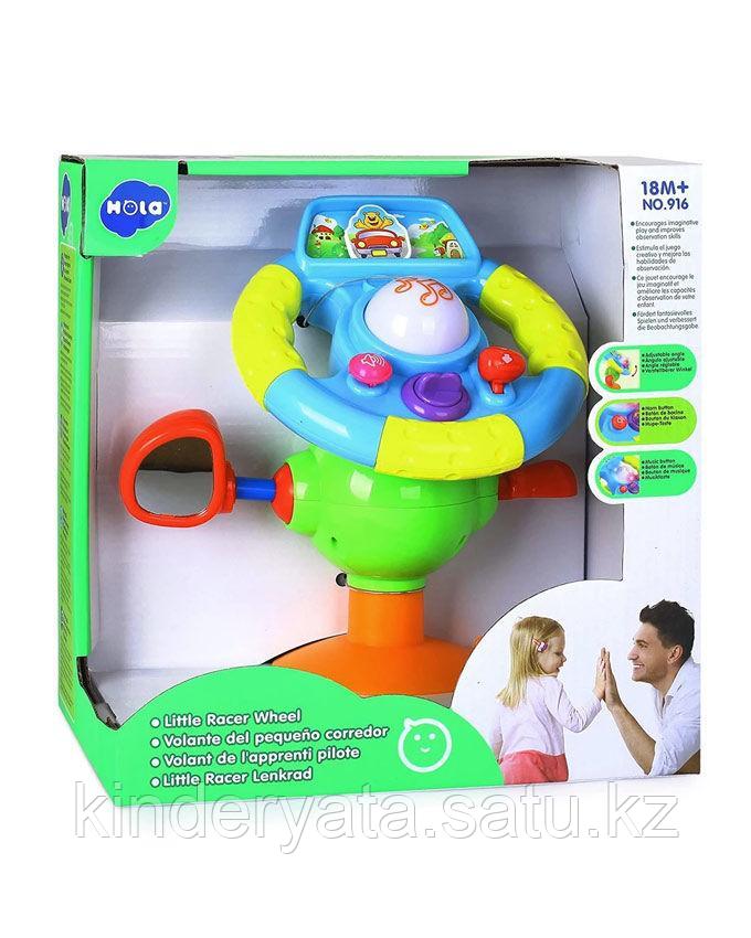 HOLA TOYS Развивающая игрушка ИНТЕРАКТИВНЫЙ РУЛЬ с логикой