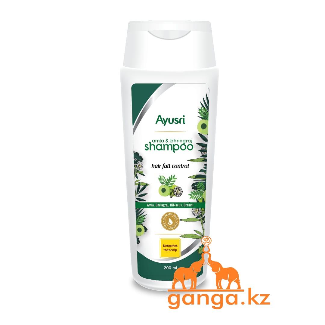 Шампунь с амлой, бринградж, гибискусом и брами (Hair fall control shampoo AYUSRI), 200 мл.