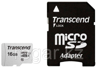 Карта памяти MicroSD 16GB Class 10 U1 Transcend TS16GUSD300S-A