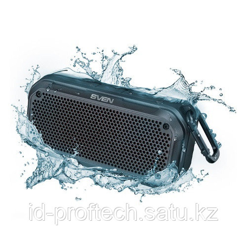 SVEN PS-240, black (12W, Bluetooth, TWS, Waterproof (IPx7), microSD, carbine, 2000mA*h) -