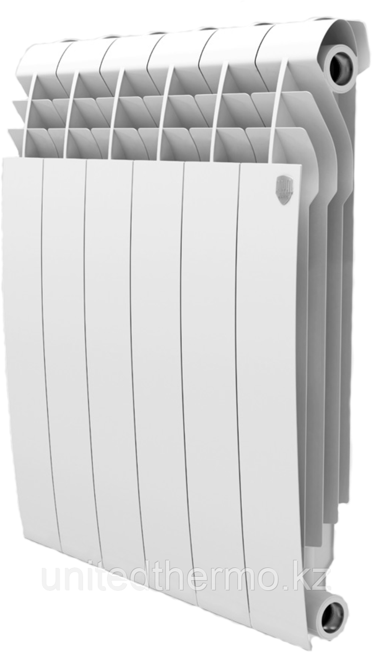 Радиатор алюминиевый Biliner 500/90 выпуклый Royal Thermo белый (РОССИЯ), фото 1