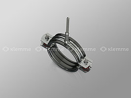 Хомут 1 1/4" для труб с резиновым профилем и шурупом 39-46 мм