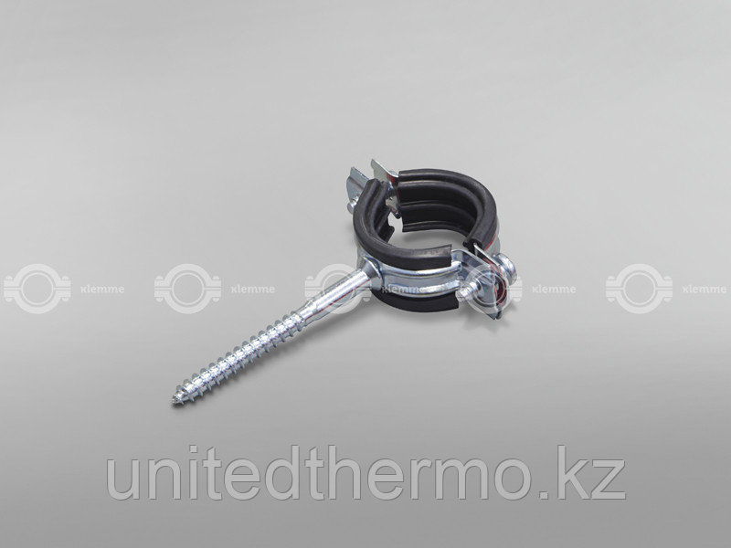 Хомут 3"(М10) для труб с резиновым профилем и шурупом 85-92 мм - фото 2 - id-p89626397