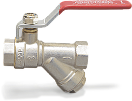 Кран 3/4" (20мм) шаровый с фильтром, ручка Varmega