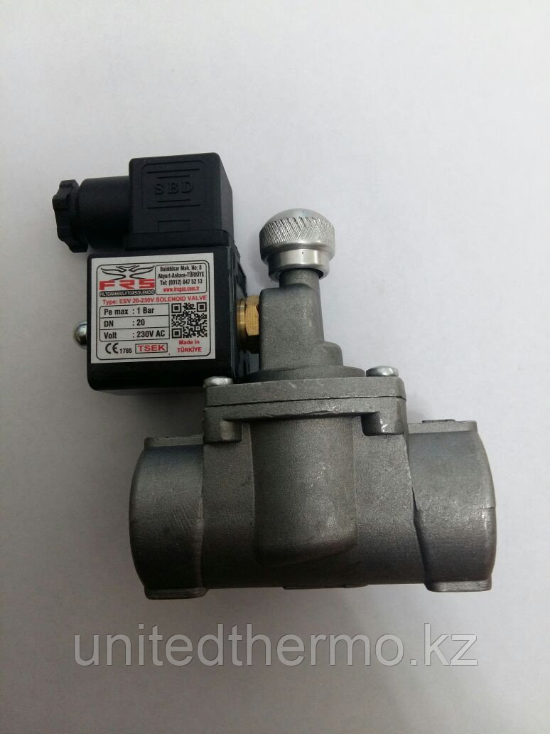 Клапан для газа ДУ20 с сигнализатором FRS пр-во Турция - фото 2 - id-p89626939