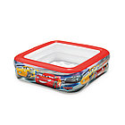 Детский надувной бассейн Disney Cars 3+ (Тачки) 85 х 85 х 23 см, INTEX, 57101NP, Винил, 57л., 1+