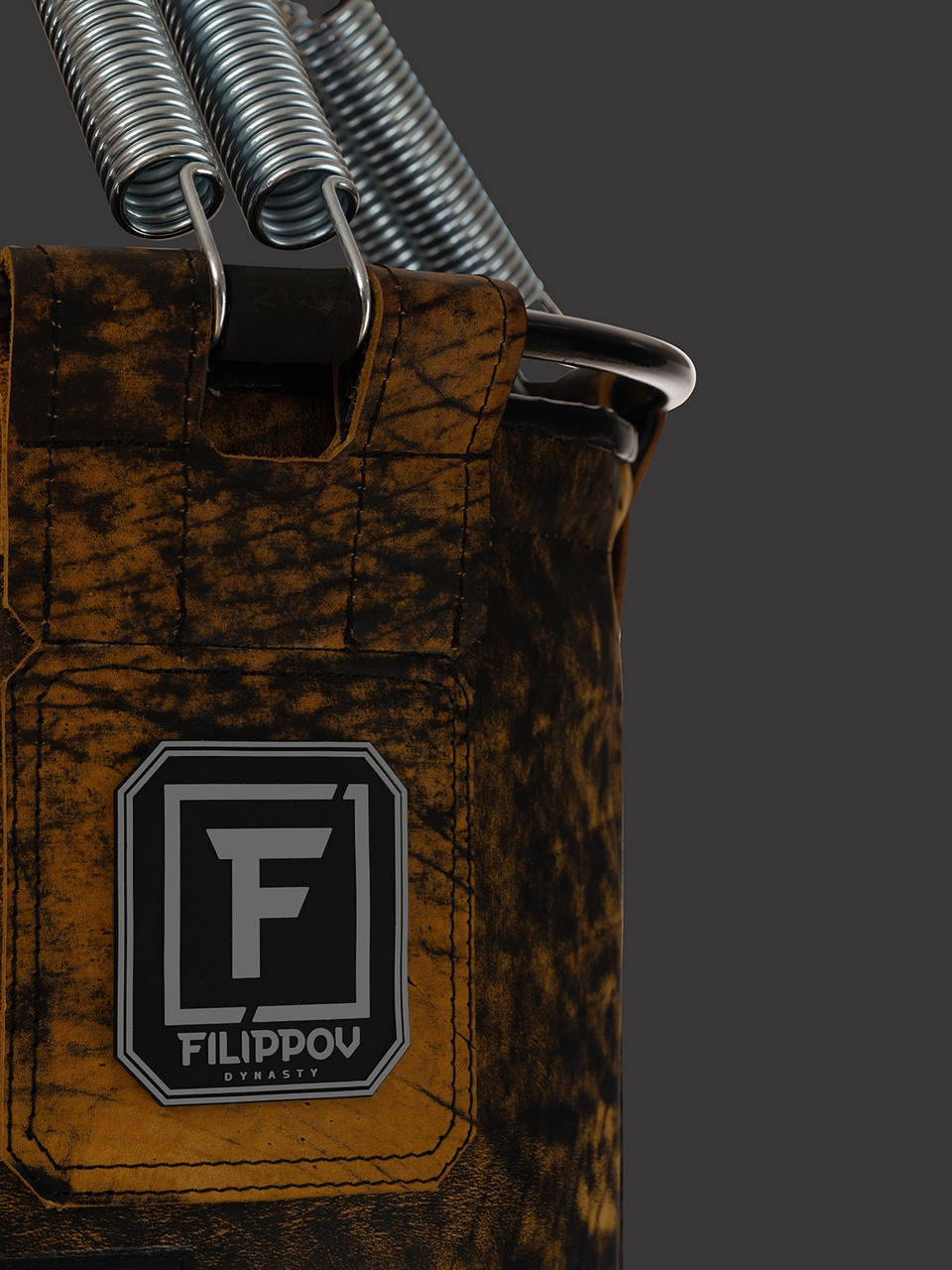 Мешок Боксерский мешок «DIKO FILIPPOV» из буйволиной кожи на пружинах 80 кг - фото 2 - id-p89628908