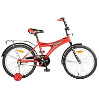 Велосипед NOVATRACK 20" TURBO, монокок, красный, тормоз ножной, крылья и багажни